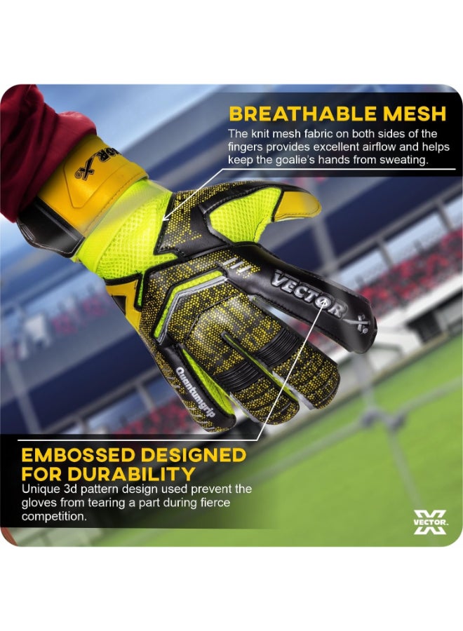 Vector X Quantum Goalkeeper Gloves, Soccer Gloves, Goalie Gloves, Breathable Football Gloves - 10 - Image 4